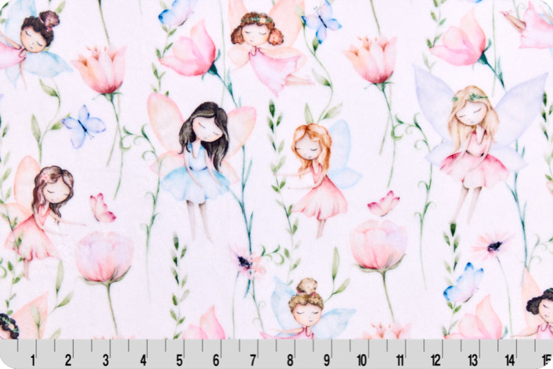 Shannon Fabrics Fairy Garden Multi Digital Cuddle 60" Wide 100% Polyester