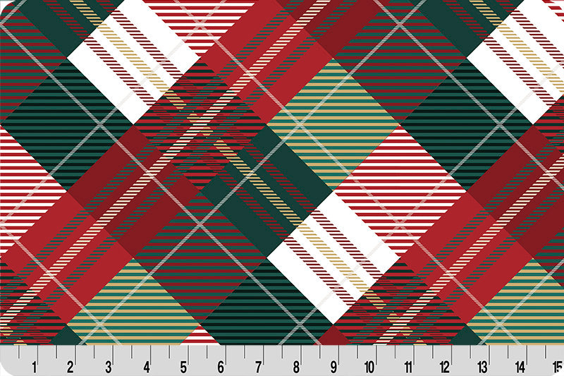 60" Wide Shannon Fabrics Digital Cuddle Plaid Tidings (Multi) 100% Polyester