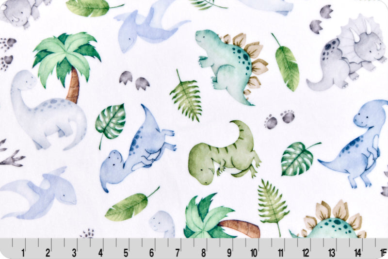 60" Wide Shannon Fabrics Digital Cuddle Lil Dinos (Ivy)