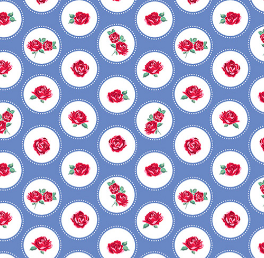 Shannon Fabrics Cottage Rose Lane Brighton Quilting Cuddle (Blue Bonnet)