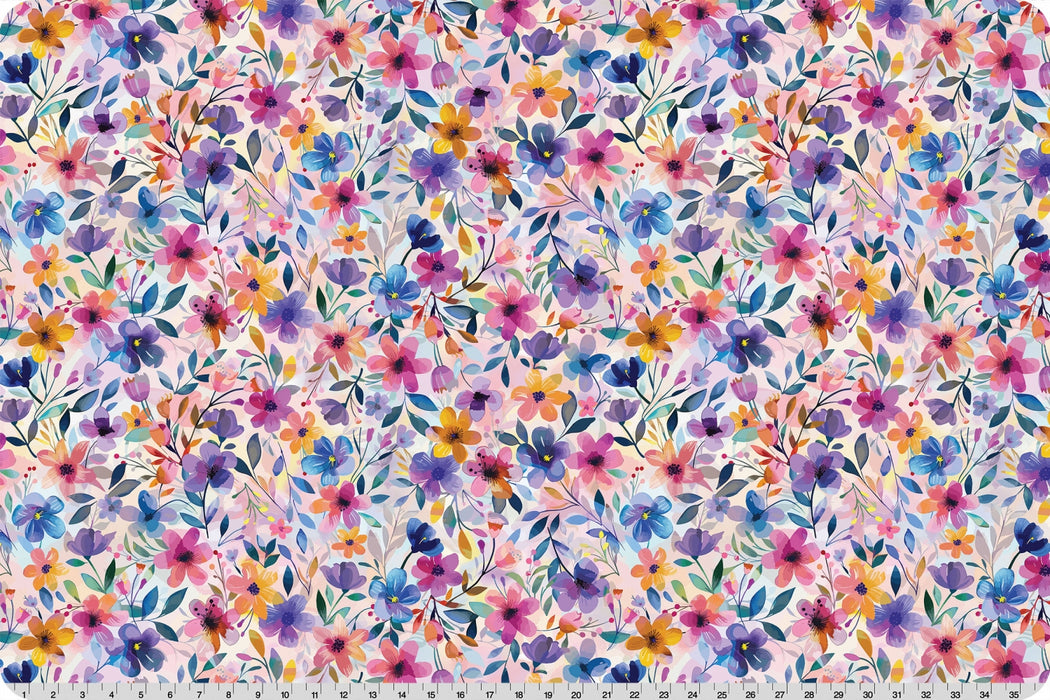 Shannon Fabrics Painted Petals Digital Cuddle Multi 100% Polyester