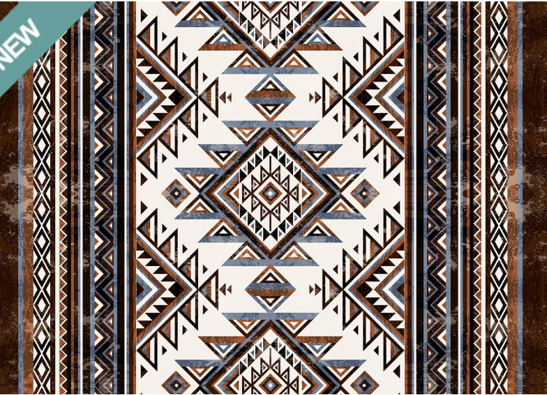 44" Wide Shannon Fabrics "Echoes of The Range" Santa Fe Chocolate Quilting Cuddle