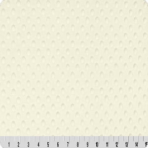 60" Wide Shannon Fabrics Cuddle Dimple Ivory 100% Polyester Sold by The Yard