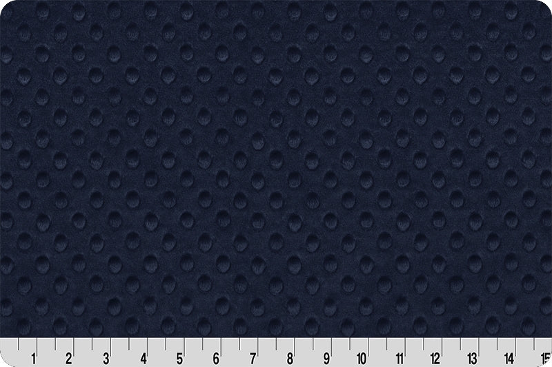 60" Wide Shannon Fabrics Cuddle Dimple Navy 100% Polyester Sold by The Yard