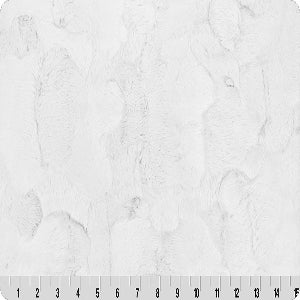 60" Wide Shannon Fabrics Luxe Cuddle Hide Snow 100% Polyester Sold by The Yard