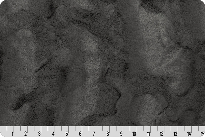 80" Wide Shannon Fabrics Luxe Cuddle Mirage Charcoal 100% Polyester, Sold By The Yard