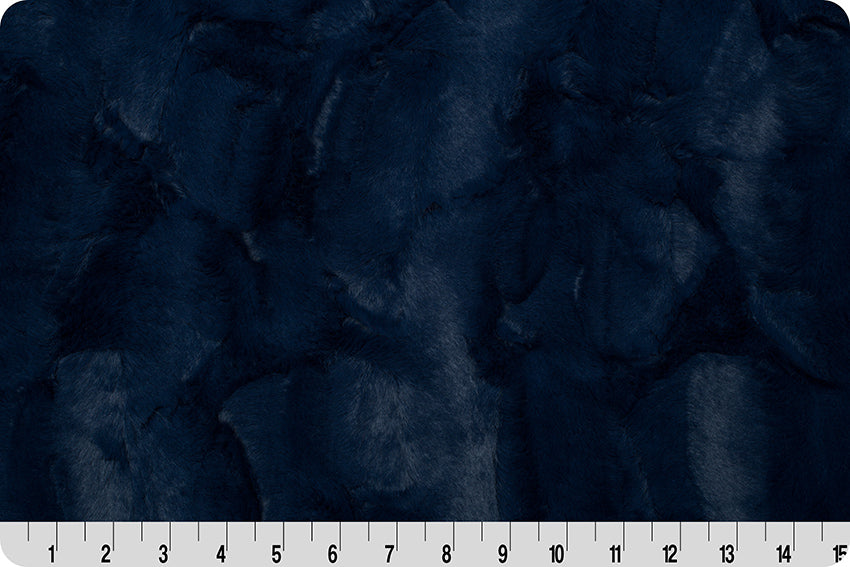 80" Wide Shannon Fabrics Luxe Cuddle Mirage Navy 100% Polyester, Sold By The Yard