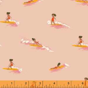 Windham Fabrics Malibu Tiny Surfers Peach