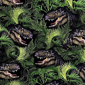 45" Wide Dinosaurs Green Background (CD1808)