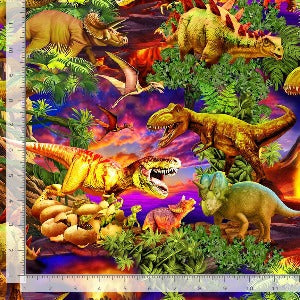45" Wide Dinosaur Sunset (MICHAEL-CD2407)