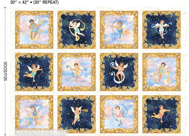 Windham Fabrics 30" X 42" Panel Celestial Portraits (54568DP-1)