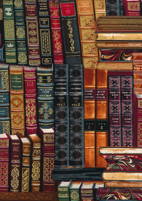 45" Wide Library Books Multi Fabric 100% Cotton (LIBRARY-CM8214)