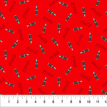 45" Wide Coca-Cola Bottles 100% Cotton (CC1008-26)
