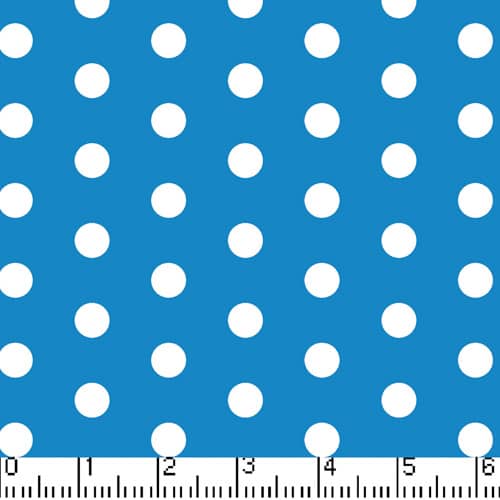 45" Wide Little White 3/8 Inch Dots (Turquoise Background) 100% Cotton
