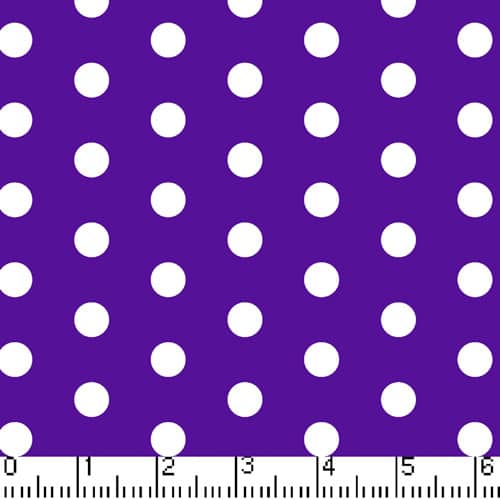 45" Wide Little White 3/8 Inch Dots (Purple Background) 100% Cotton