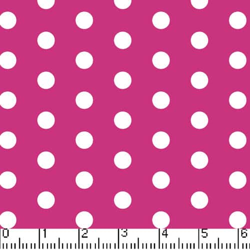 45" Wide Little White 3/8 Inch Dots (Flamingo Background) 100% Cotton