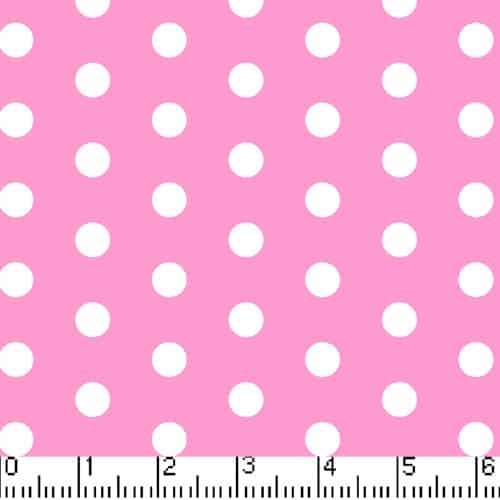 45" Wide Little White 3/8 Inch Dots (Pink Background) 100% Cotton
