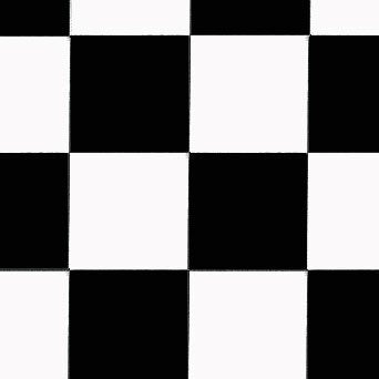 45" Wide Black and White Racing Check 1.5" Square 100% Cotton Sold by The Yard