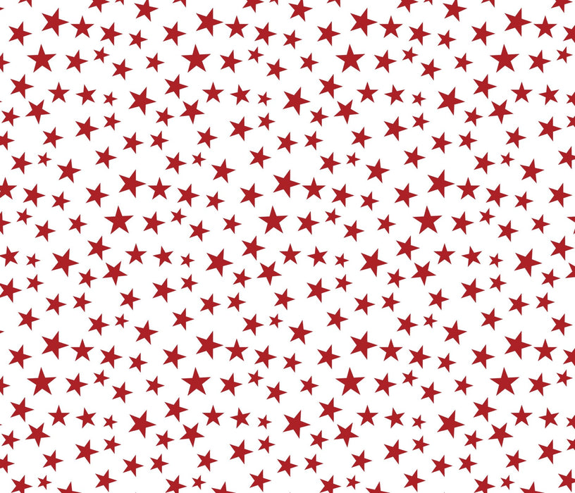 45" Wide Ditsy Stars White/Red 100% Cotton, Fabric Sold By The Yard (DX-92646-C2)