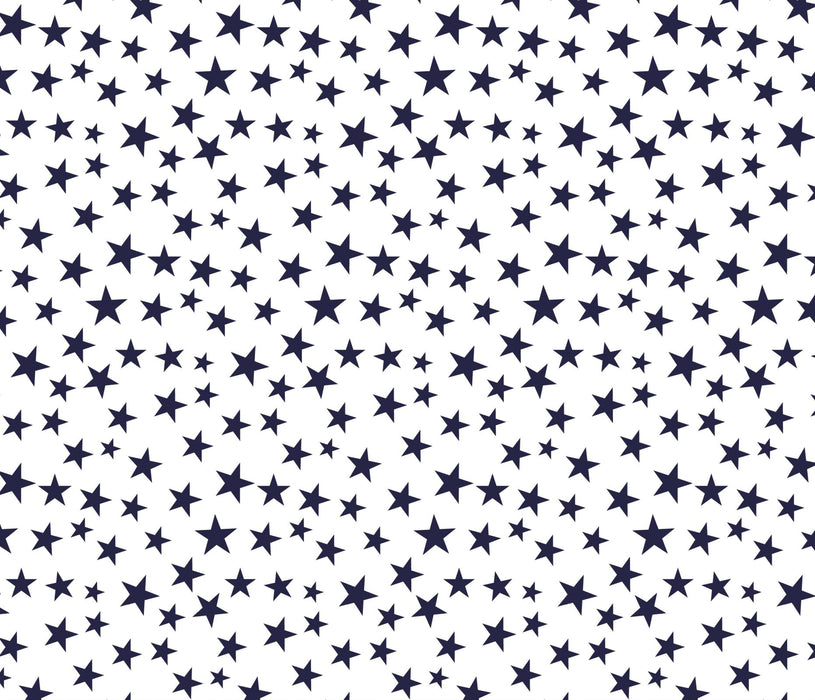 45" Wide Ditsy Stars White/Navy 100% Cotton, Fabric Sold By The Yard (DX-92646-C4)