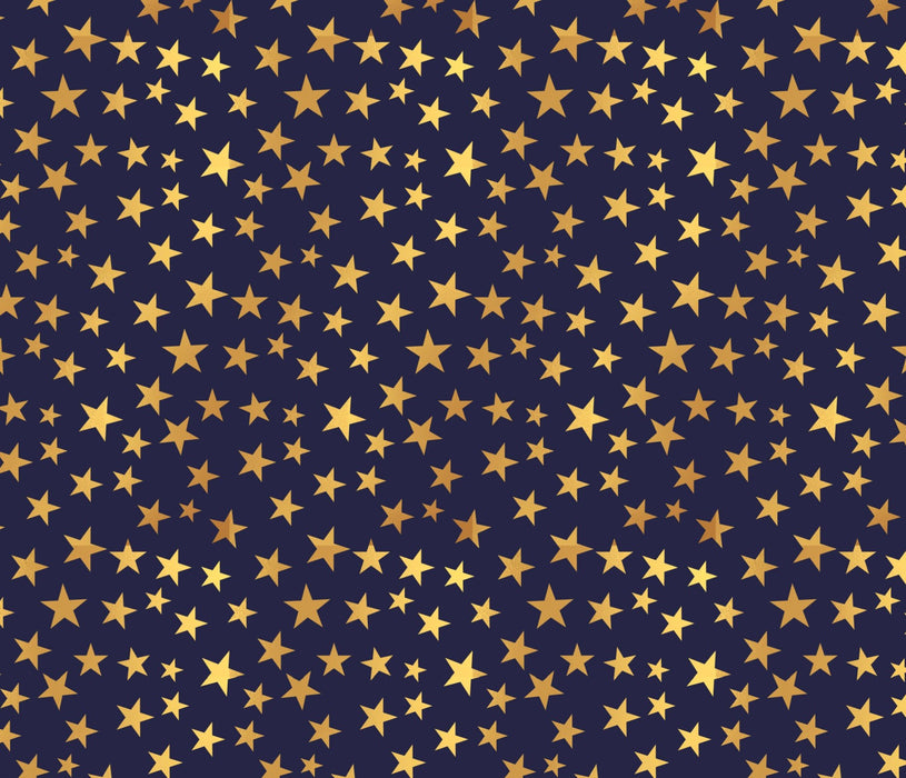 45" Wide Ditsy Stars Blue/Gold 100% Cotton, Fabric Sold By The Yard (DX-92646-C6)