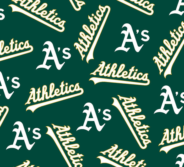 45" Wide MLB Oakland Athletics 100% Cotton (60464BN), Fabric Sold By The Yard
