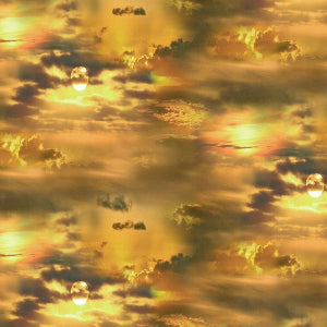 45" Wide Landscape Medley 733 Gold Sky 100% Cotton Sold By The Yard