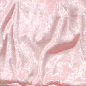 60" Wide Crushed Panne' Velour 100% Polyester Stretch Light Pink Sold by The Yard
