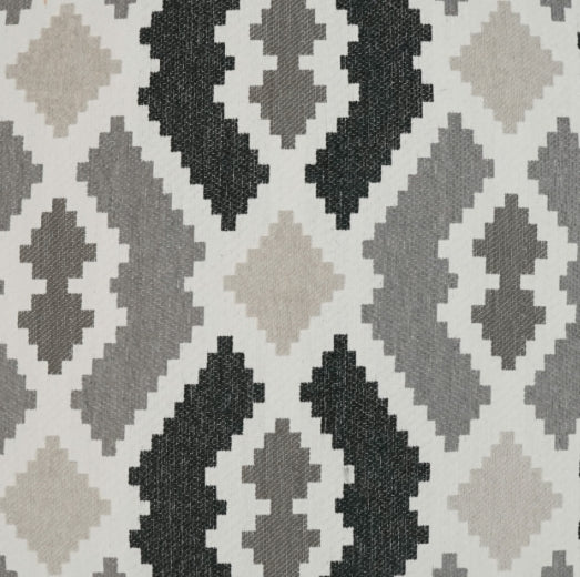 56" Wide Richloom Outdoor Spun Poly Ebony Diamond Sold By The Yard