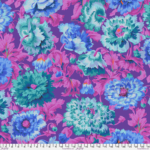 45" Wide Kaffe Fassett Rosemary-Blue (PWPJ134.BLUE) 100% Cotton