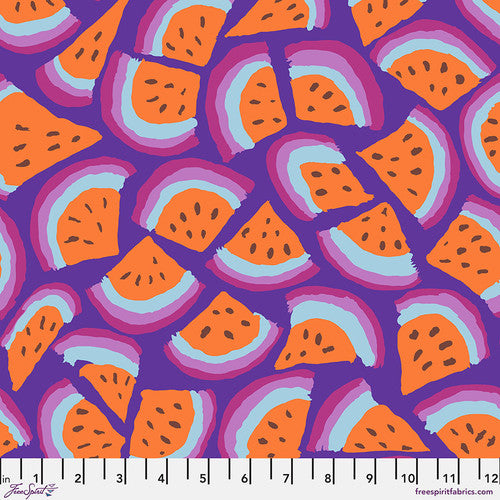 45" Wide Kaffe Fassett Slice-Purple (PWBM101.PURPLE) 100% Cotton