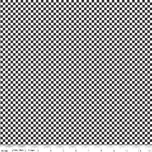 Riley Blake 45" Wide, Check Please! 1/4" Check Black C820 100% Cotton Sold by The Yard