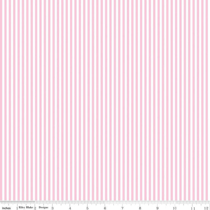 45" Wide 1/8" Stripe Peony C495 100% Cotton Sold By The Yard