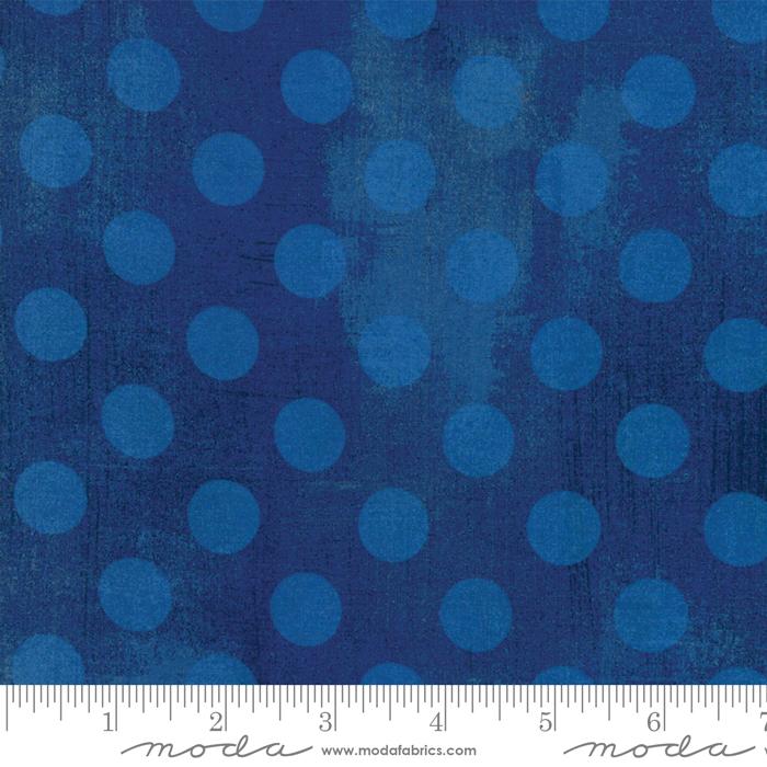 108" Wide Moda Fabrics Hits The Spots Grunge Cobalt 100% Cotton (11131/28), Fabric Sold By The Yard