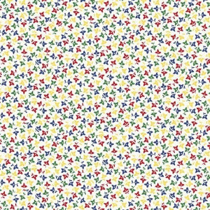 45" Wide Aunt Grace Goes Bold R351775D Multi Triple Leaves 100% Cotton Sold By The Yard