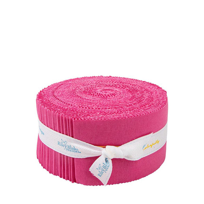 Riley Blake Confetti Cotton Hot Pink 2 1/2" Rolie Polie (RP-120-RHOTPINK-40)