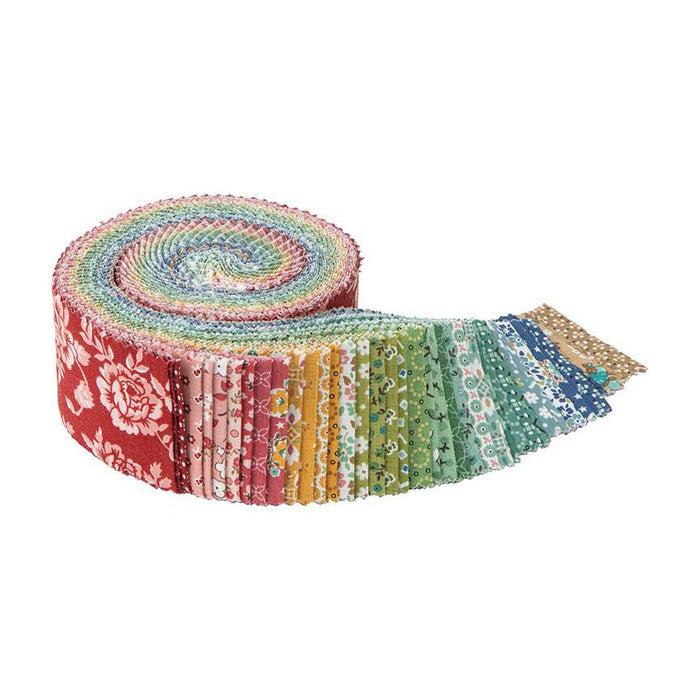 Lori Holt Home Town Rolie Polie 40 2.5-inch Strips Jelly Roll Riley Blake Designs RP-13580-40