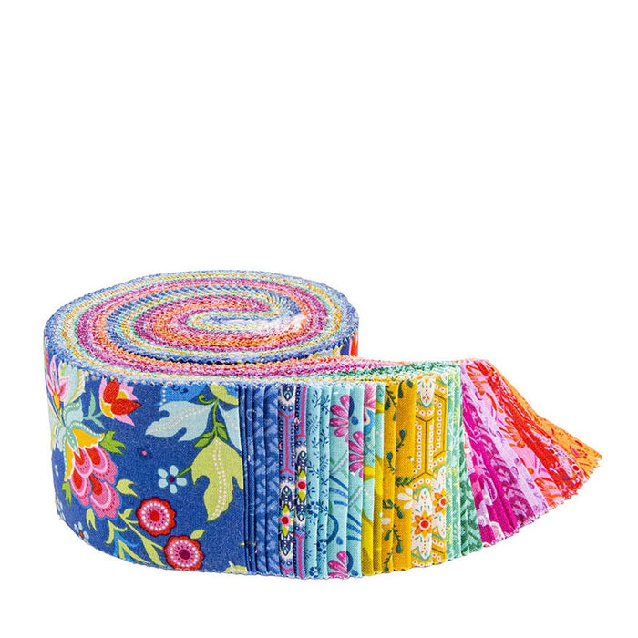 Kipling Gardens 2.5" Rolie Polie Lily Ashbury for Riley Blake Designs (RP-17880-40),
