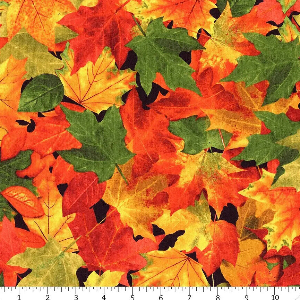 TT- Natrue LArge Leaves C8649-MULTI Sold by The Yard
