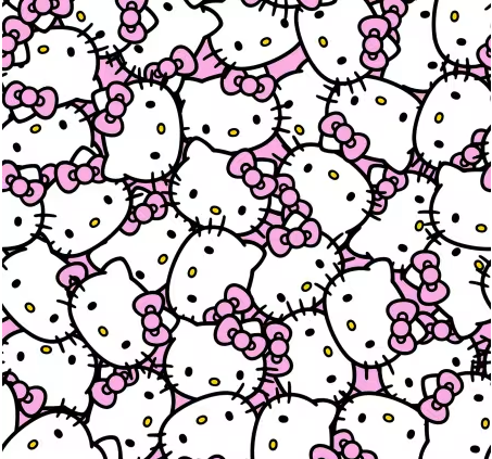 Springs Creative 45" Wide Hello Kitty Packed Pink 100% Cotton (79663-A62028)