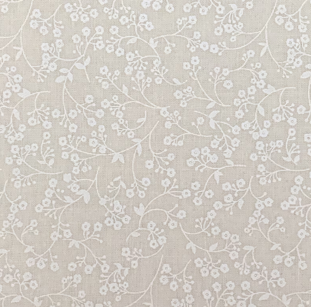 108" Wide Quilt Backing Tone on Tone Mini Floral White/Natural FP 5810 100% Cotton