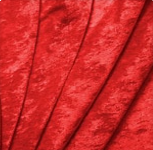 60" Wide Crushed Panne' Velour 100% Polyester Stretch Red Sold by The Yard
