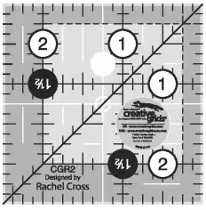 Creative Grids Quilt Ruler 2-1/2in Square CGR2