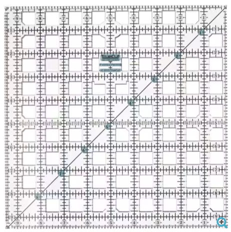 TrueCut Ruler 9-1/2in x 9-1/2in TCC-01-21562 Come with The Ruler Track to Prevent Your Cutter from Slipping Off The Ruler’s Edge