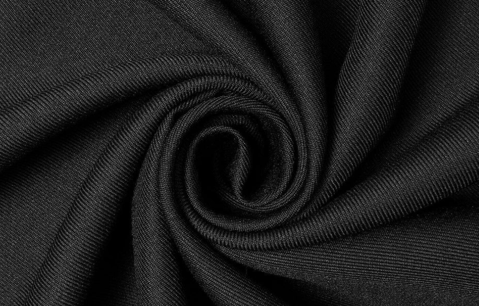 60" Wide Gabardine Solid Black WG-0009 100% Polyester Sold By The Yard