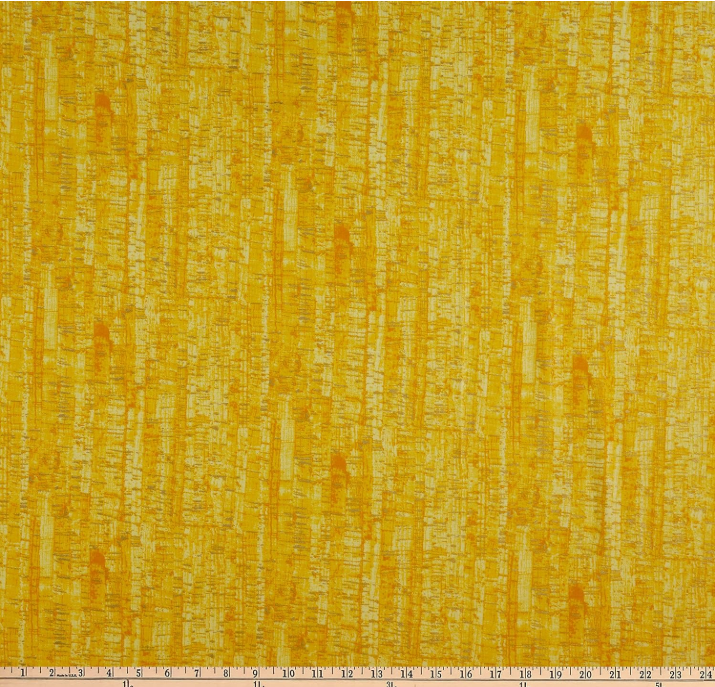45" Wide Uncorked Metallic Gold Butter 100% Cotton Sold By The Yard