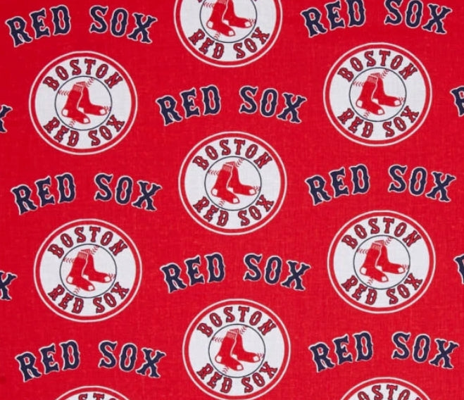 60" Wide MLB Boston Red Sox (6634 B) 100% Cotton, Fabric Sold By The Yard