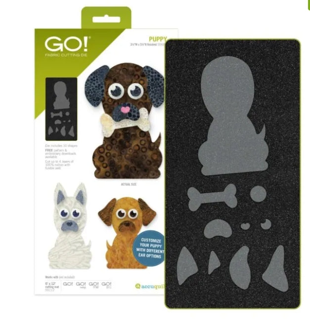 Accuquilt GO! Puppy Die (3 1/8"W x 5 1/4"H) #55686