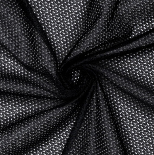 60" Wide Super Mesh Large Hole Black 100% Nylon Sold By The Yard