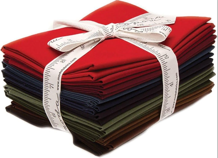 Bella Solids Darks 12 Fat Quarters Moda Fabrics (9900AB 132)